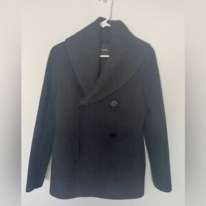 Theory dark grey peacoat Sz Small